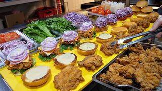american style chicken burger  / Korean street food