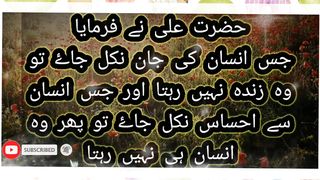 حضرت علی نے فرمایا جس انسان کی جان نکل جائے تو وہ زندہ نہیں رہتا اور جس