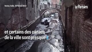 Des gondoles bloquées venise