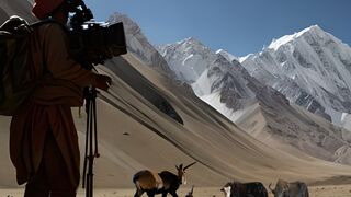The Himalayan ibex near to KKH Passu.