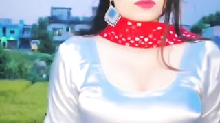 Hot  tiktalk girl best dance in silky dress