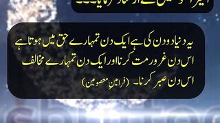 Urdu Aqwal | Do din ki zindagi | Quotes of Masumeen