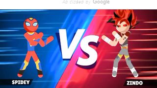 spidy vs zindo fight stick man