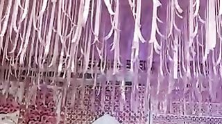 wedding walima stage decoration with artificial flowers