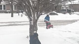 Snow cleaning out side