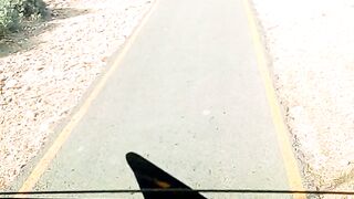 Going to unloading in a hilli road