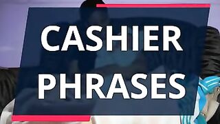 CASHIER PHRASES II comedy stories in English with pictures II joke in English