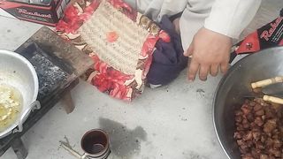 Religious festival The big Eid. BBQ part at home during rain ||  a rainy day make you picnic more enjoyable