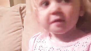 This girl cries over a sad scene from a movie! ????
