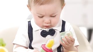 Bc Babycare Baby Nipple Fruit Food Spiral Propelled Nibbler Feeder S+l Nipple Teat Animal Silicone Rattle Teether Toy Bpa Free - Baby Teethers.