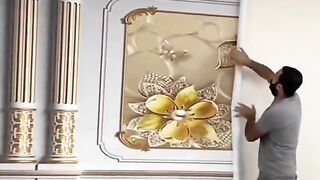 3D wallpaper fitting