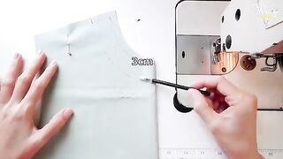 Women's collar sewing technique