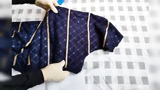 Winter cutwrk kurti neck design