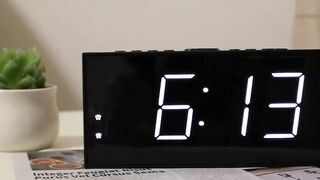 Alarm Clock for Bedroom, 2 Alarms Loud LED Big Display Clock with USB Charging Port