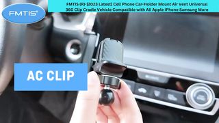 FMTIS (R)-[2023 Latest] Cell Phone Car-Holder Mount Air Vent|Universal 360 Clip Cradle Vehicle Compatible with All Apple iPhone Samsung More