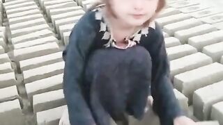 Cute baby doing Work