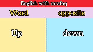 Words and opposite in english