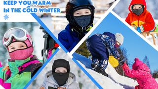 Kids Balaclava Windproof Ski Face Covering for Children Cold Weather