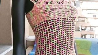 Fashion Designers best crochet multi color granny square crochet tank top blouse design