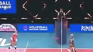 Zehra gunes having   with volly ball