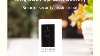 Ring Stick Up Cam Battery HD security camera with custom privacy controls.
