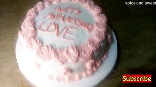 Home Made Anniversary cake without oven