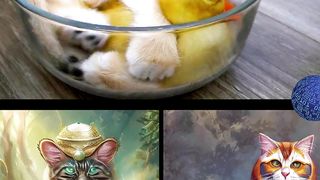 The Cat & The Duck -Cute Friendship