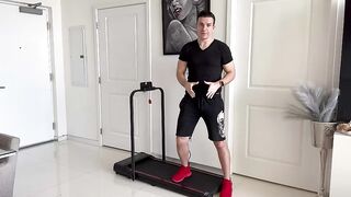 Sperax Treadmill-Under Desk Treadmill 2 in 1 Folding Treadmill-Black
