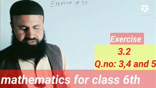 Math class 6|Exercise 3.2 Q.no.3 and 4