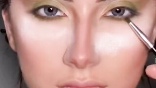 Sage green eyeshadow