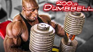 Ronnie Coleman 200lb Dumbell Bench Press
