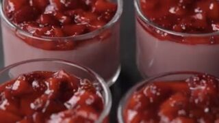 Easy strawberry pudding recipe ( subscribe please )