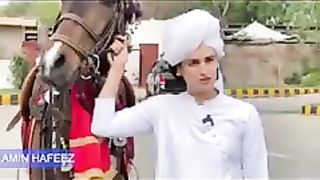 First horse rider lady