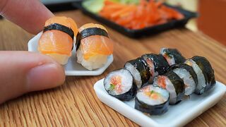 How to Make Miniature Sushi | ASMR Cooking Mini Meals | Japanese Recipe