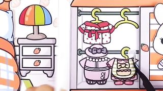 Paper doll and Dollhouse Play Book #shorts.