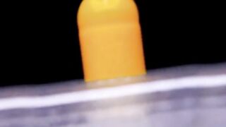 Pill dissolving in water.