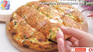 Breakfast Recipe | Pizza Omelette| Turkish Pizza Omelette| Turkish Breakfast Recipes| Cheese Omelette