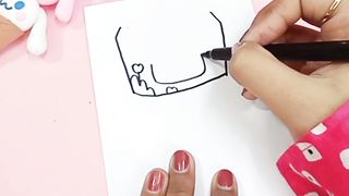 DIY Kawaii Sticker Packet | DIY Homemade Sticker | Cute Easy Drawing | Kawaii Drawing | Easy Homemade Sticker