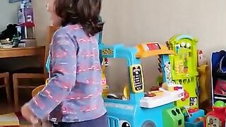 Cute baby   playing with brother/at UK house