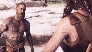 God of War 4 - Kratos Kill Badlur Scene