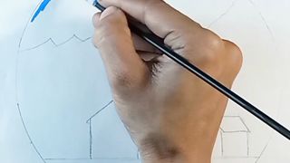 Ice Mountain painting||poster colour painting