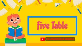5x1=5 Multiplication, Table of Five 5