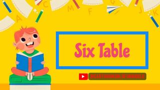 6x1=6 Multiplication, Table of Six 6