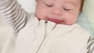 Cute baby waking up #shorts