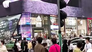 Spooky 3D billboard in china shorts china