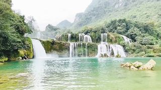 waterfall paradise view