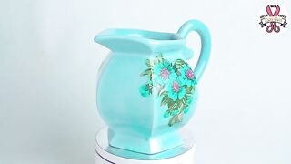 Cement pot showpiece making at home || Flower pot making || Pottery making at home