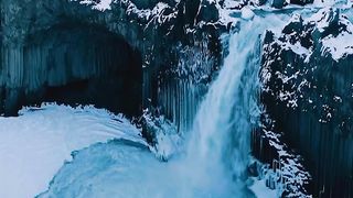 The Aldeyjarfoss waterfall in Iceland