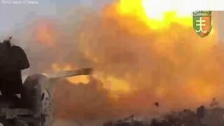 Ukrainian artillery blast Russian enemy targets in the Donetsk Region