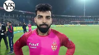 Shadab Khan interview ! Lahore Qalandars vs islamabad united PSL 2023